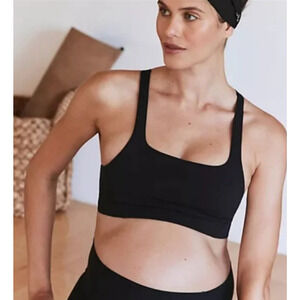 Free People x Hatch Never Better Square Neck Maternity Bra in Black - M